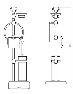 Стойка для ванной Migliore Fortuna 31073 бронза купить в интернет-магазине сантехники Sanbest