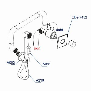 Гигиенический душ WasserKRAFT A07436 черная купить в интернет-магазине сантехники Sanbest