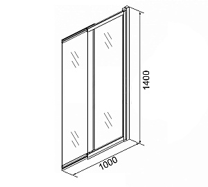 Шторка для ванны Azario Merrit 100 AZ-NF6122 стекло прозрачное/профиль серебро купить в интернет-магазине Sanbest