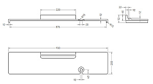Полка для ванны Salini GABBIANO 1906201M 90 белая матовая купить в интернет-магазине сантехники Sanbest