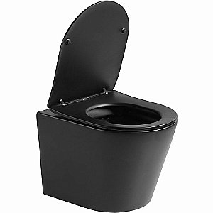 Унитаз Vincea Piatti VT1-11SMB безободковый, с крышкой микролифт, черный матовый купить в интернет-магазине Sanbest
