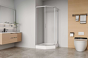 Душевой уголок Aquanet Bright AE90-P-90x90-CT стекло прозрачное/профиль хром купить в интернет-магазине Sanbest