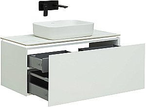 Тумба с раковиной Allen Brau Infinity 100 1.21004.WM белый матовый для ванной в интернет-магазине Sanbest