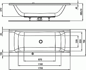 Ванна акриловая Ideal Standard Connect E019701 170x75 белая купить в интернет-магазине Sanbest