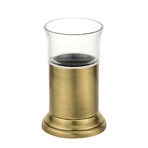Стакан настольный Migliore Mirella прозрачное стекло/бронза купить в интернет-магазине сантехники Sanbest