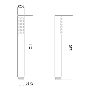 Душевая лейка Abber AF0051SP сатин купить в интернет-магазине сантехники Sanbest