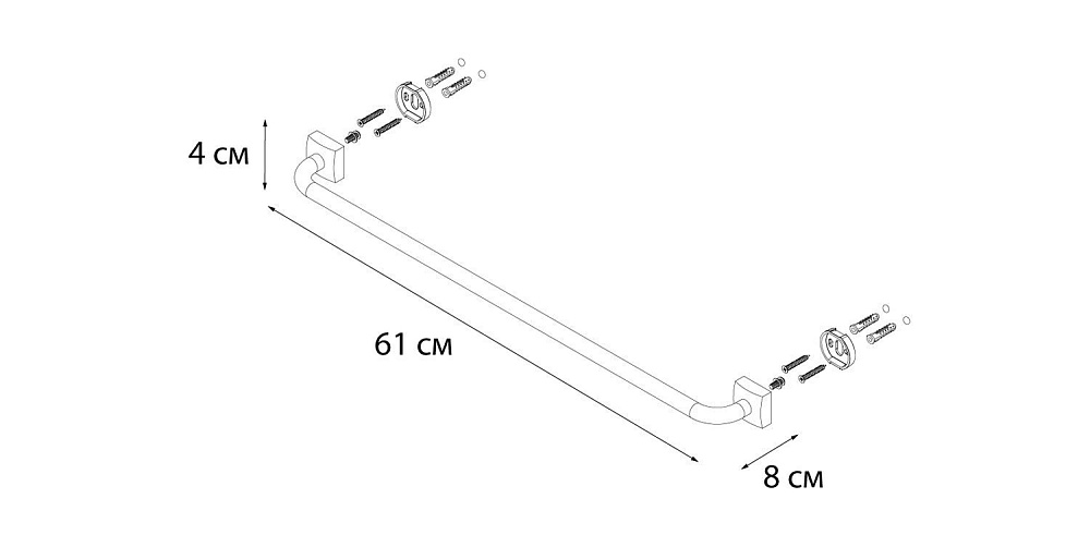 Полотенцедержатель FIXSEN KVADRO FX-61301 купить в интернет-магазине сантехники Sanbest
