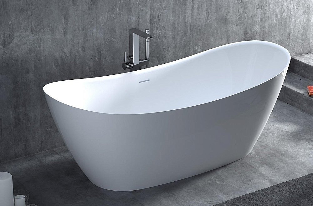Ванна Salini Noemi Basso S-Stone 185x81 101811SM белая матовая купить в интернет-магазине Sanbest