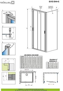 Душевой уголок Radaway Evo DW+S 100x75 купить в интернет-магазине Sanbest