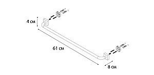 Полотенцедержатель FIXSEN KVADRO FX-61301 купить в интернет-магазине сантехники Sanbest