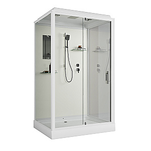 Душевая кабина Niagara Standart ST120/90/15Q 120х90 стекло прозрачное/профиль белый купить в интернет-магазине Sanbest