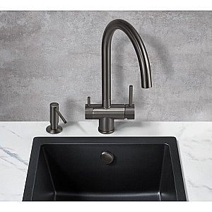 Смеситель для кухни Milacio Ultra MCU.554.GM вороненая сталь купить в интернет-магазине сантехники Sanbest