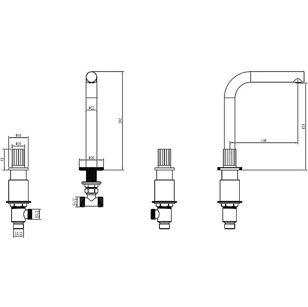 Смеситель для раковины Boheme AURA 152-CR-A хром купить в интернет-магазине сантехники Sanbest
