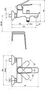 Смеситель для ванны Ravak Life LF 022.00CR X070473 хром купить в интернет-магазине сантехники Sanbest