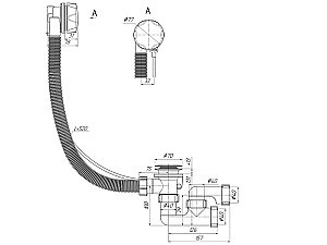 Слив-перелив для ванны Cersanit SMART 64285 хром купить в интернет-магазине сантехники Sanbest