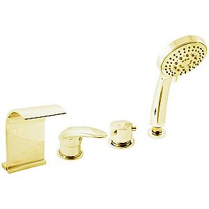 Смеситель на борт ванны RAV-Slezak DUNAJ D467.5P/NP1/570Z золото купить в интернет-магазине сантехники Sanbest