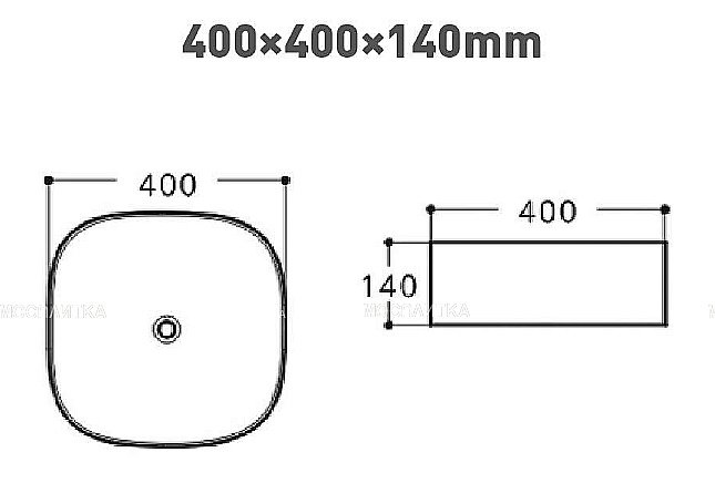 Раковина накладная Aquanet Trend-1-MB 40 273684 черная матовая купить в интернет-магазине Sanbest