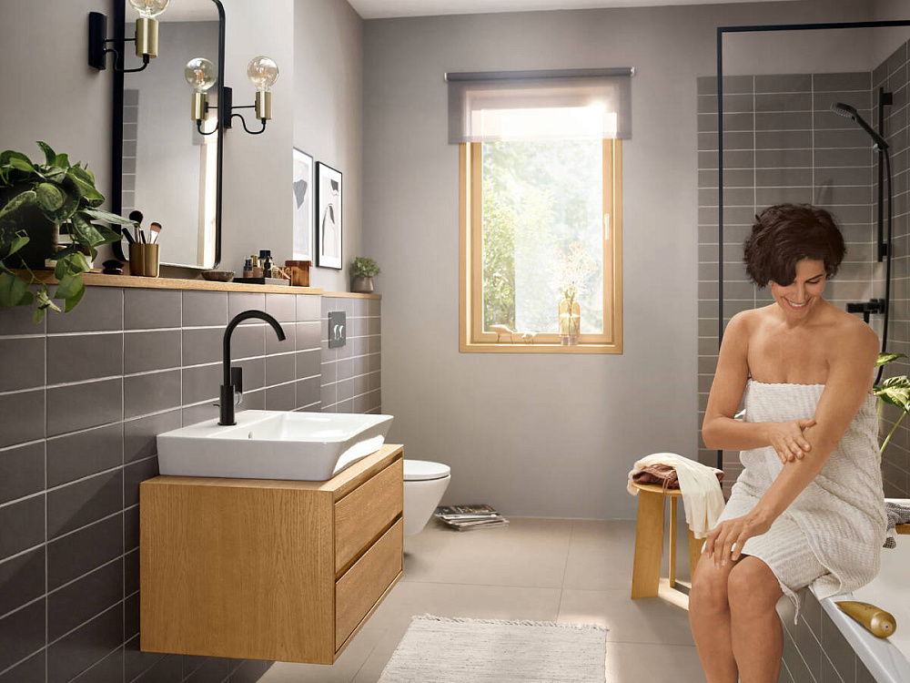 Смеситель для раковины Hansgrohe Rebris E 72576670 купить в интернет-магазине сантехники Sanbest