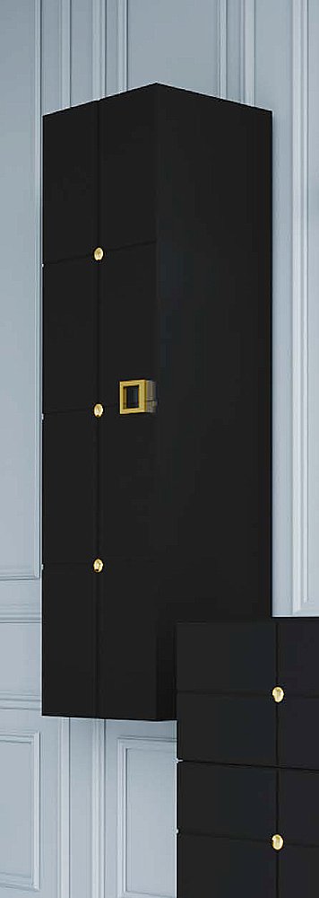 Пенал Armadi Art Vallessi Avantgarde Piazza черный с золотом для ванной в интернет-магазине сантехники Sanbest