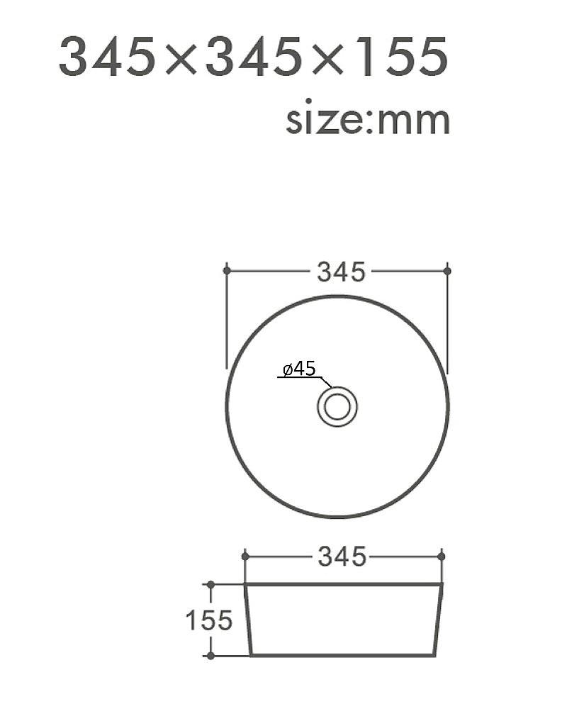 Раковина накладная Orange 35 B07-345B черная матовая купить в интернет-магазине Sanbest