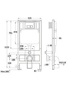 Унитаз подвесной WeltWasser WW MERZBACH 10000014133 с крышкой микролифт, безободковый, смыв торнадо, в комплекте с инсталяцией, черный матовый купить в интернет-магазине Sanbest
