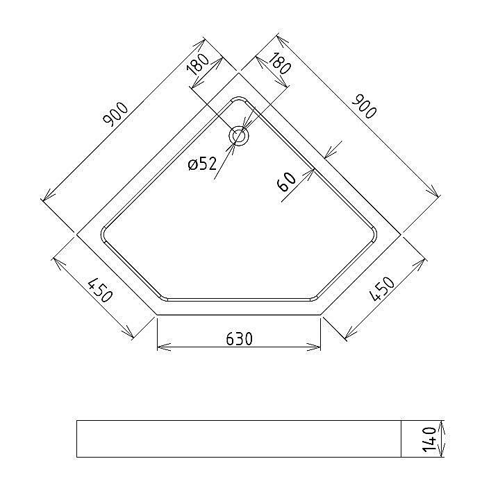 Душевой поддон Gemy ST10T 90x90 белый купить в интернет-магазине Sanbest