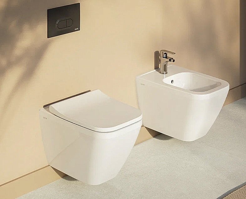 Унитаз Vitra INTEGRA SQUARE 9856B003-7206 безободковый с инсталляцией, с крышкой микролифт купить в интернет-магазине Sanbest