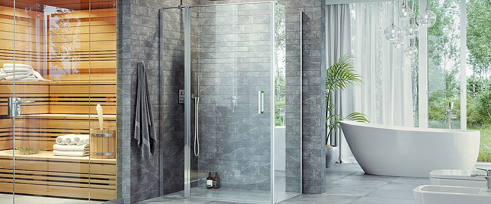 Душевой уголок Excellent Mazo 120х90 стекло прозрачное/профиль хром купить в интернет-магазине Sanbest