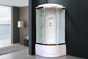 Душевая кабина Royal Bath RB90BK6-WT-CH 90x90 профиль хром/стекло прозрачное купить в интернет-магазине Sanbest