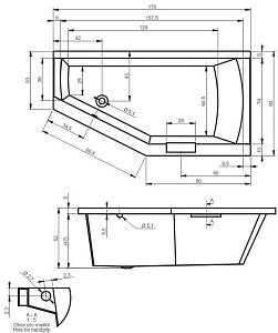 Ванна акриловая Riho Geta 170x90 купить в интернет-магазине Sanbest