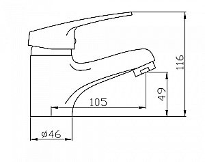 Смеситель для раковины Agger Exact A2102100 хром купить в интернет-магазине сантехники Sanbest
