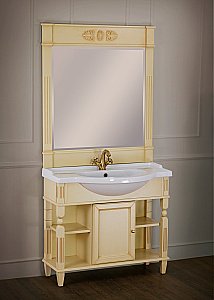 Тумба с раковиной Migliore Kantri 96 Decape Sabbia для ванной в интернет-магазине Sanbest