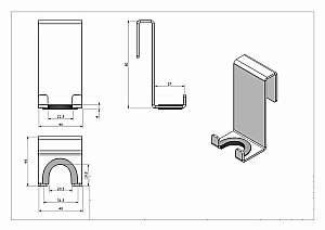 Крючок Black&White SN-6283 купить в интернет-магазине сантехники Sanbest