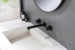 Смеситель для раковины Abber Emotion AF88121B черный матовый купить в интернет-магазине сантехники Sanbest