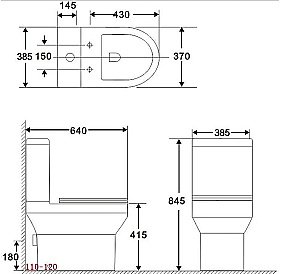 Унитаз напольный Aquanet Rimless Logic-C CL-12339 с крышкой микролифт, с бачком, безободковый купить в интернет-магазине Sanbest