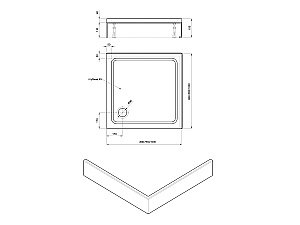 Душевой поддон Aquatek DPA-0000005 90x90 белый купить в интернет-магазине Sanbest