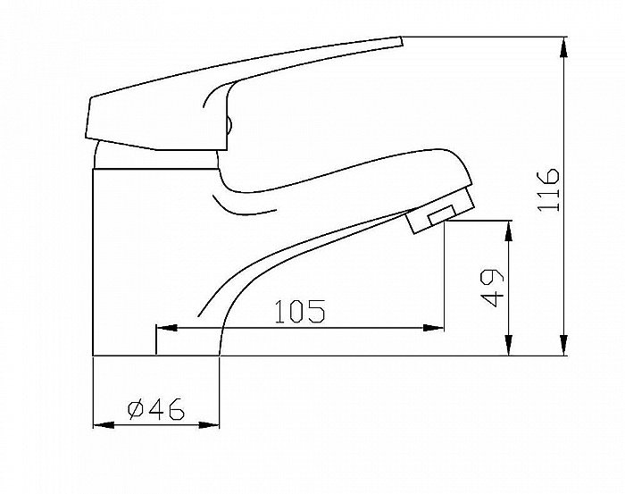 Смеситель для раковины Agger Exact A2102100 хром купить в интернет-магазине сантехники Sanbest