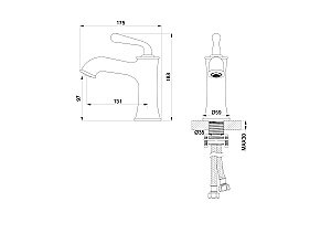 Смеситель для раковины WONZON & WOGHAND STEAM, Хром (WW-88139008-CR) купить в интернет-магазине сантехники Sanbest