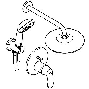 Душевая система Grohe Eurosmart Cosmopolitan 25219001 купить в интернет-магазине сантехники Sanbest