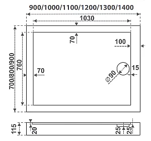 Душевой поддон Good Door Олимпик 100x80 Белый купить в интернет-магазине Sanbest