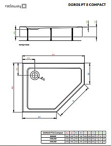 Душевой поддон Radaway Doros PT E Compact 100x80 S черный купить в интернет-магазине Sanbest