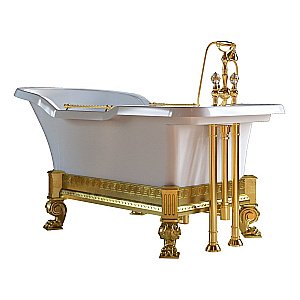 Ванна Migliore Impero Affusto 26342 180х87 белая,золото купить в интернет-магазине Sanbest