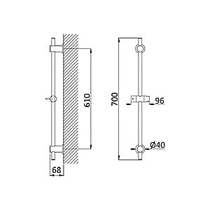 Душевая штанга Cezares Nautic CZR-B-SD-01 купить в интернет-магазине сантехники Sanbest