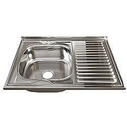 Мойка кухонная MIXLINE ML 528180 хром купить в интернет-магазине сантехники Sanbest