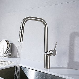 Смеситель для кухни Vincea VKF-107BN брашированный никель купить в интернет-магазине сантехники Sanbest