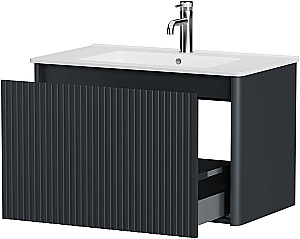 Тумба с раковиной Allen Brau Gravity 80 1.370017.AM антрацит матовый для ванной в интернет-магазине Sanbest