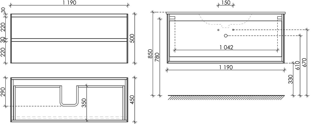 Тумба с раковиной Sancos Cento CN120-1W белый глянец для ванной в интернет-магазине Sanbest