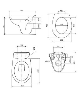 Унитаз с инсталляцией Pestan Fluenta Basic SET40006460AM с крышкой микролифт купить в интернет-магазине Sanbest