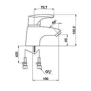 Смеситель для раковины Timo Uta 0091F купить в интернет-магазине сантехники Sanbest