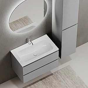 Тумба с раковиной Sancos Folk 80 FL80ES Ergraut soft для ванной в интернет-магазине Sanbest